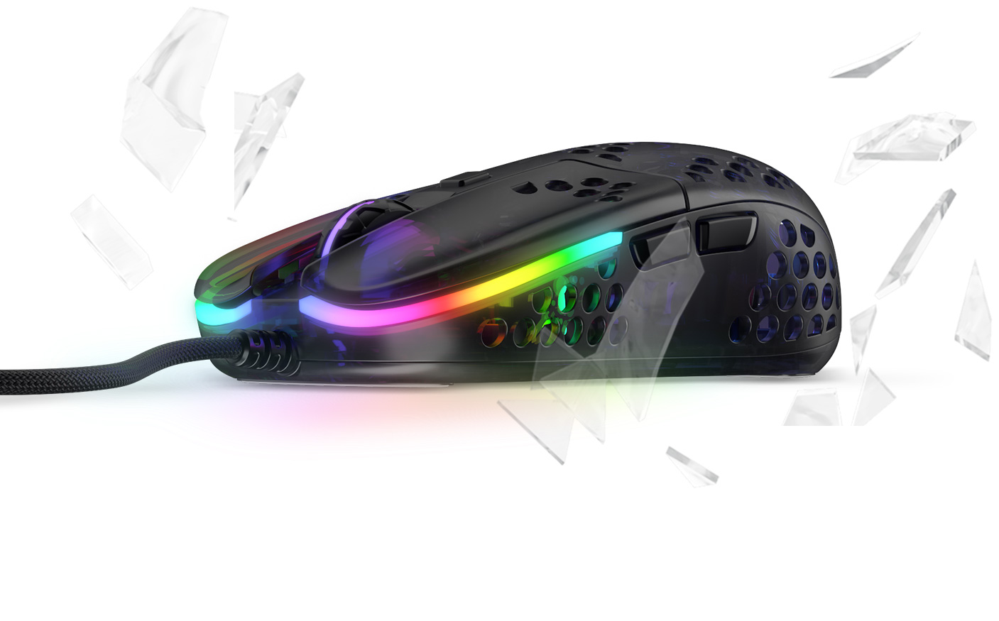 Souris ultralégère, Xtrfy MZ1 - White Rail - souris esport