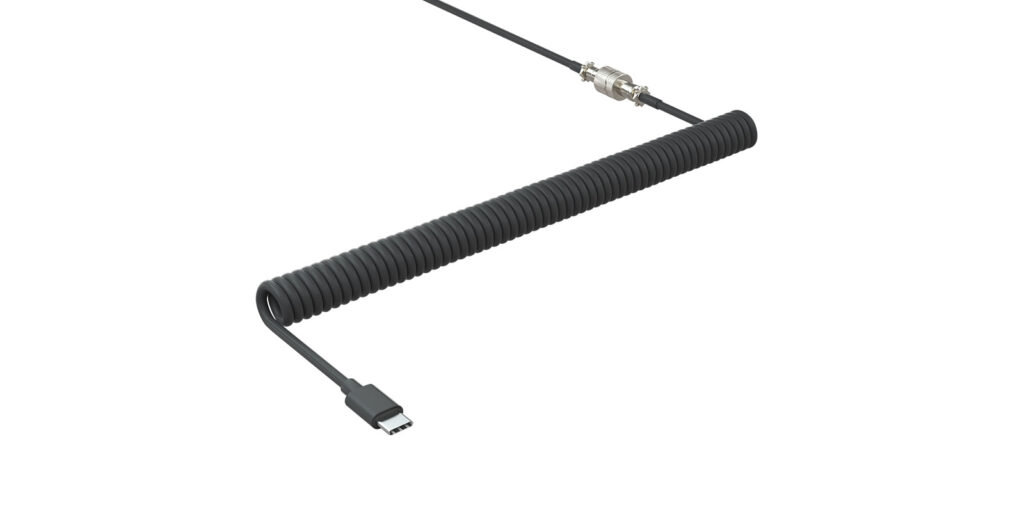 XTRFY USB-C to USB-A cable with connector, Coiled Braided – CHERRY