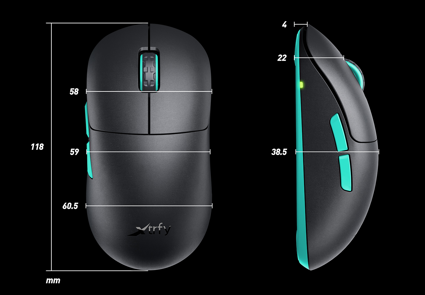 Xtrfy M8 Wireless - Souris gaming sans fil, disponible en 5 coloris